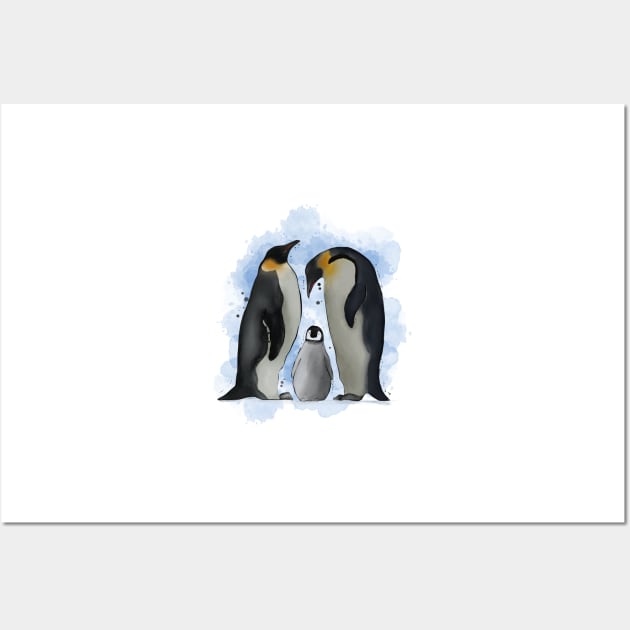 Penguin family Wall Art by CharlieCreates